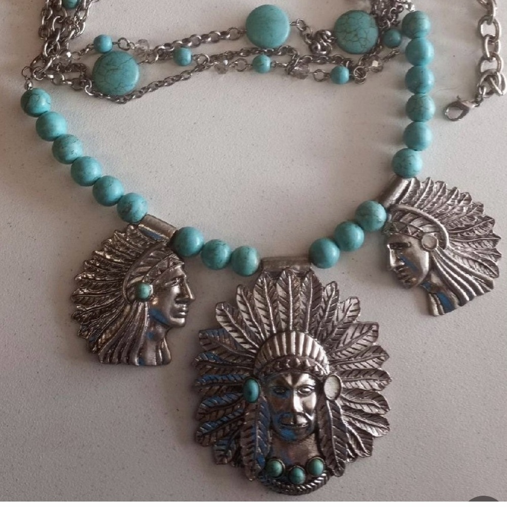 Turquoise Indian Design Necklace